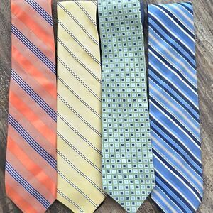 Tommy Hilfiger Men's Tie Set - Orange, Yellow, Green, Blue